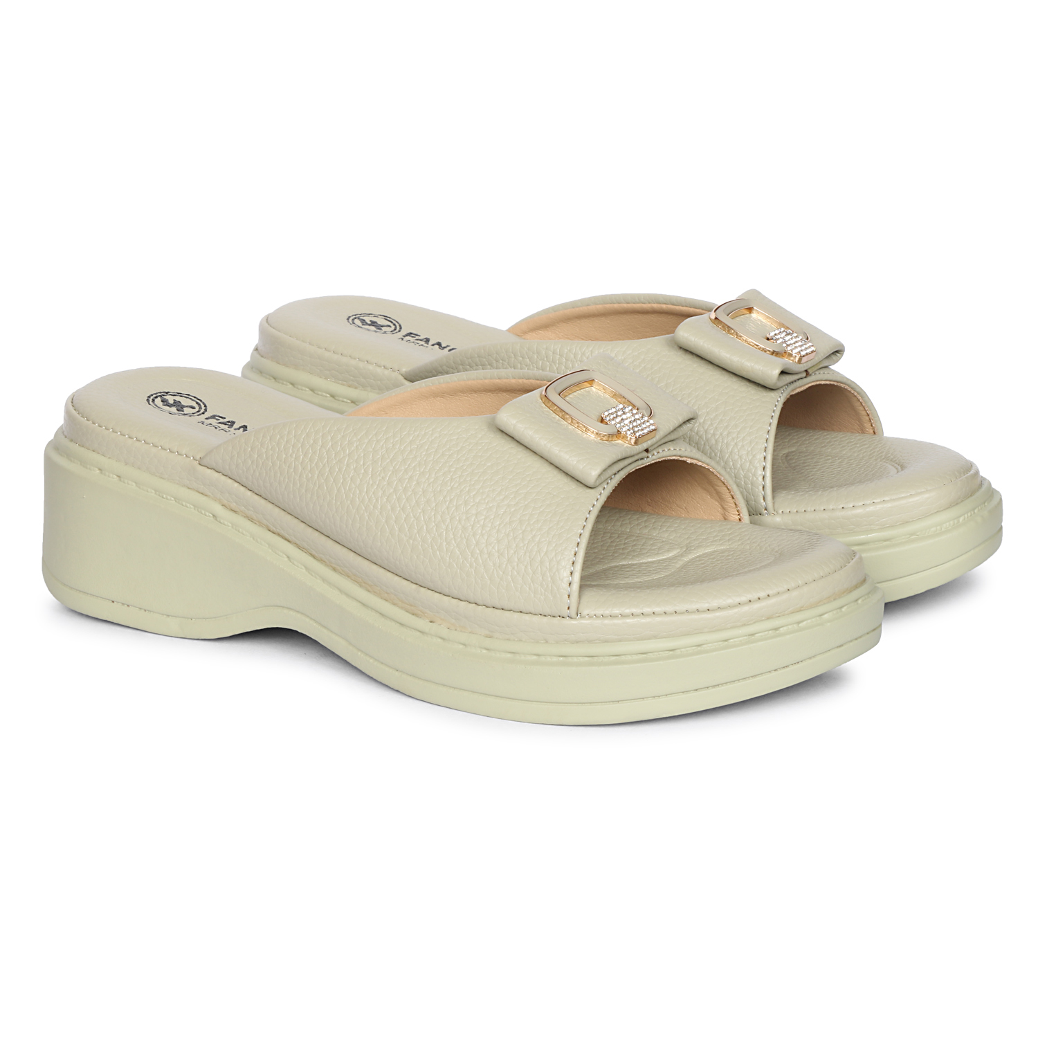 Fangirl Buckle Decor Premium Wedge Platform - Image 3