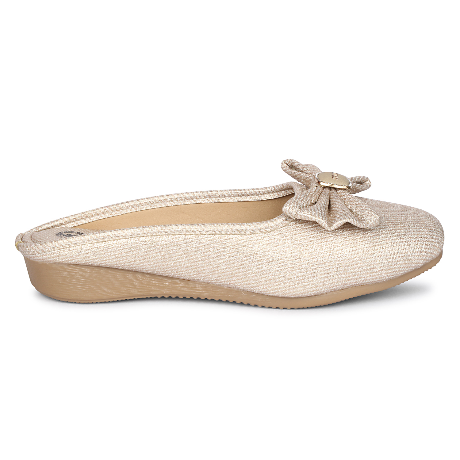 Fangirl Bow-Detail Shimmer Wedge Mule - Image 3