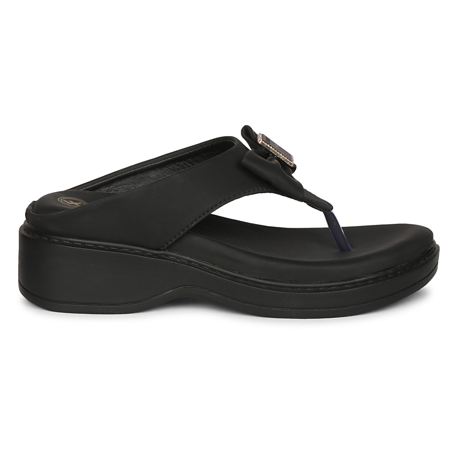 Fangirl Bow-Buckle Thong Platform Wedge - Image 3